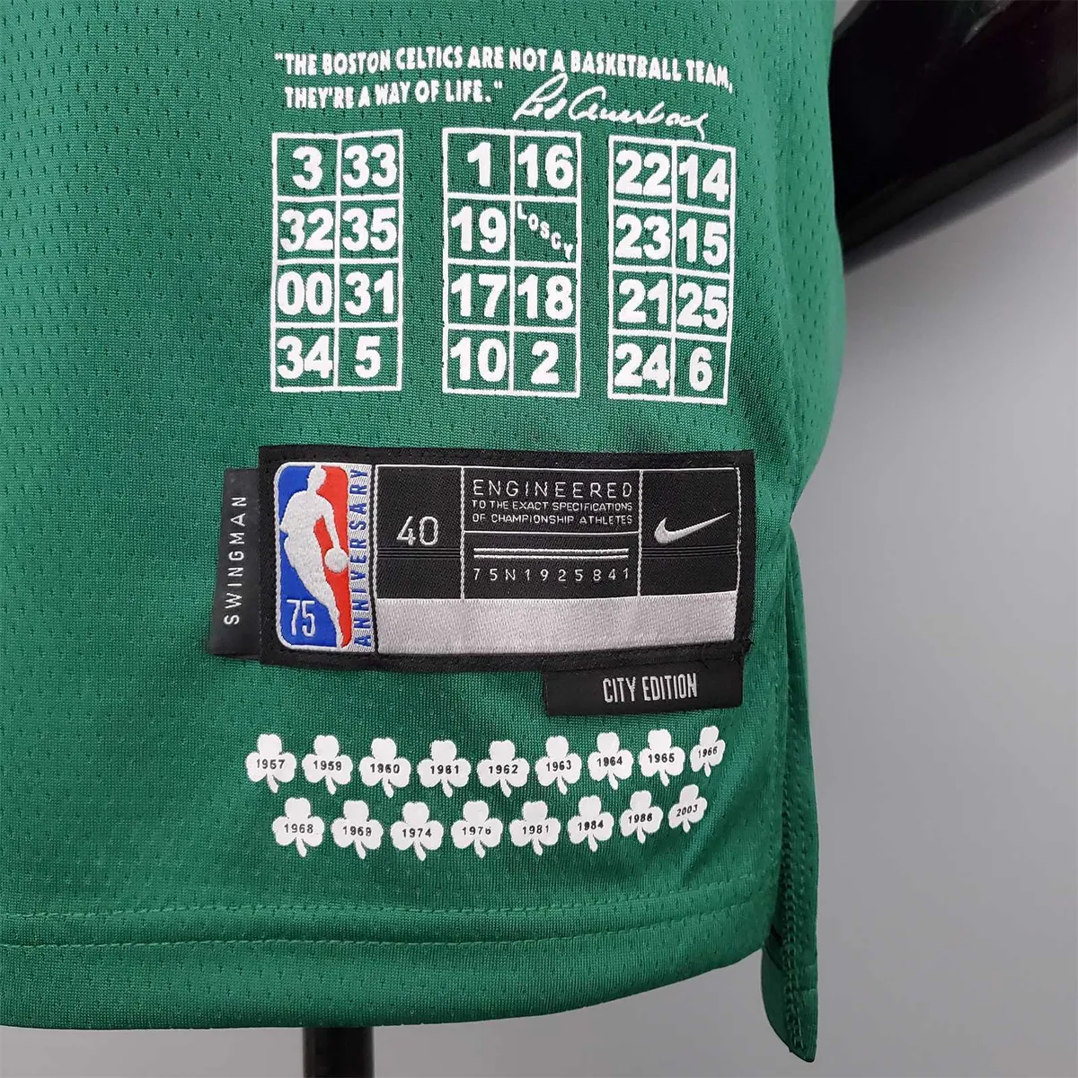 2022 season irving#11 Celtics City Edition Green 5