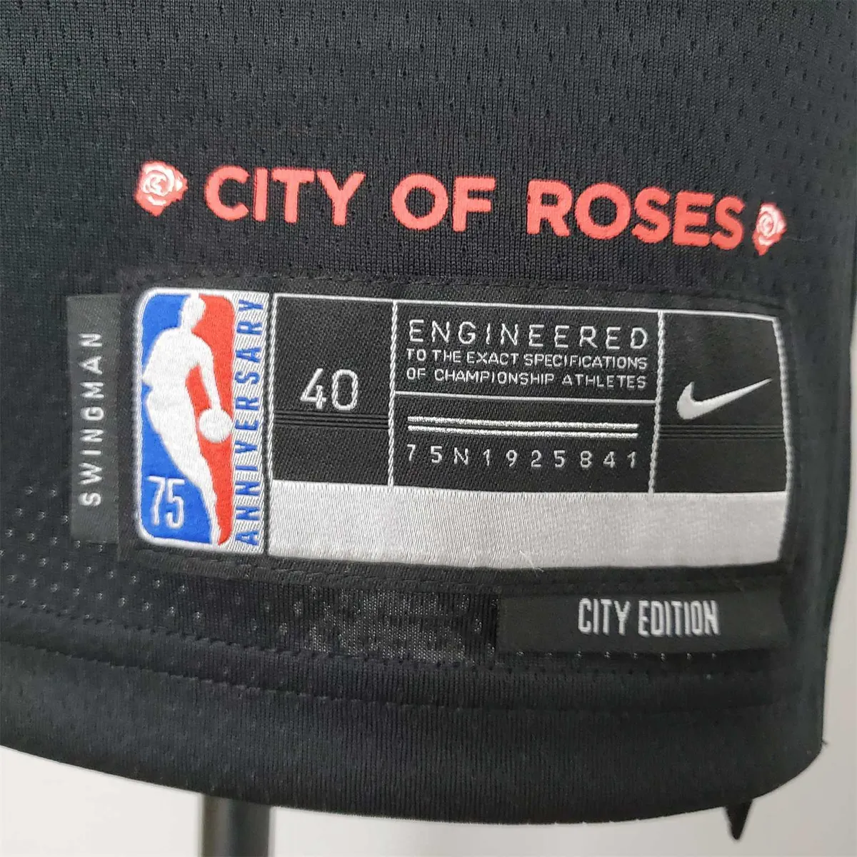 2022 Season Anthony#00 Trail Blazers Urban Edition Black NBA Jersey 6