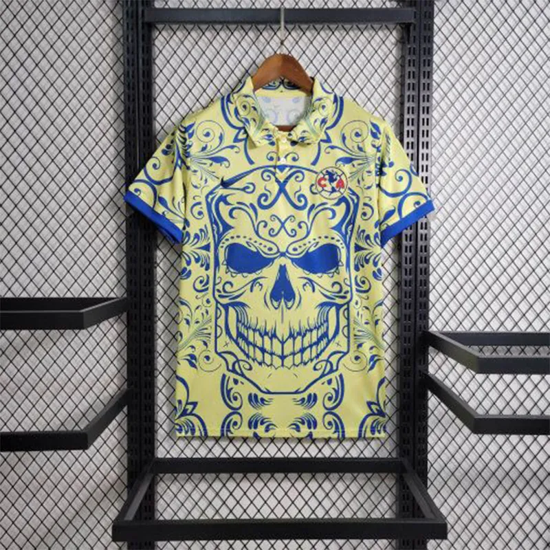 23-24 Americas Day of the Dead Special Edition Yellow S-4XL Cheap Soccer Jerseys 6
