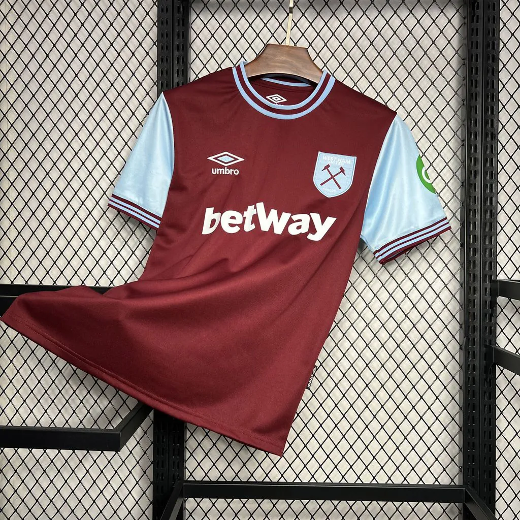 24-25 West Ham Home Kit Football Apparels Sport AAAAJersey Yupoo 1