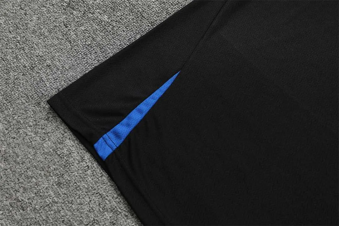 22-23 PSG training suit short sleeve kit Black Blue 3