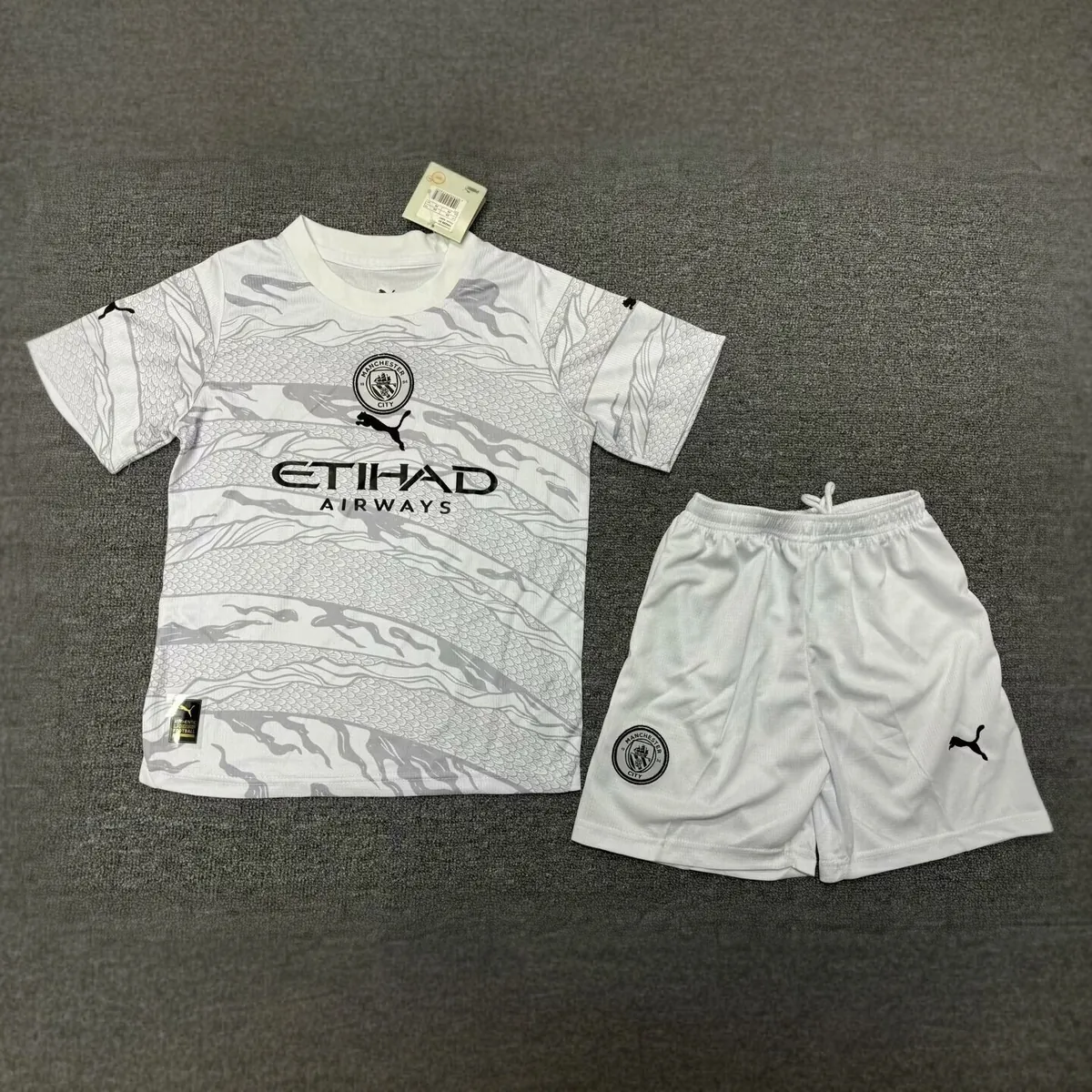 23-24 Manchester City Kids Year of the Dragon Kit Special Edition Suits Soccer Jersey Yupoo 2