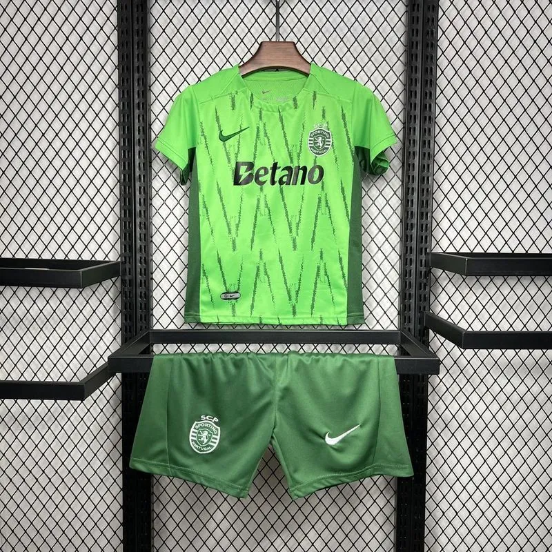 24-25 Sporting Lisbon Third Kid Kits Youth Apparels Football AAAAJersey Yupoo 7