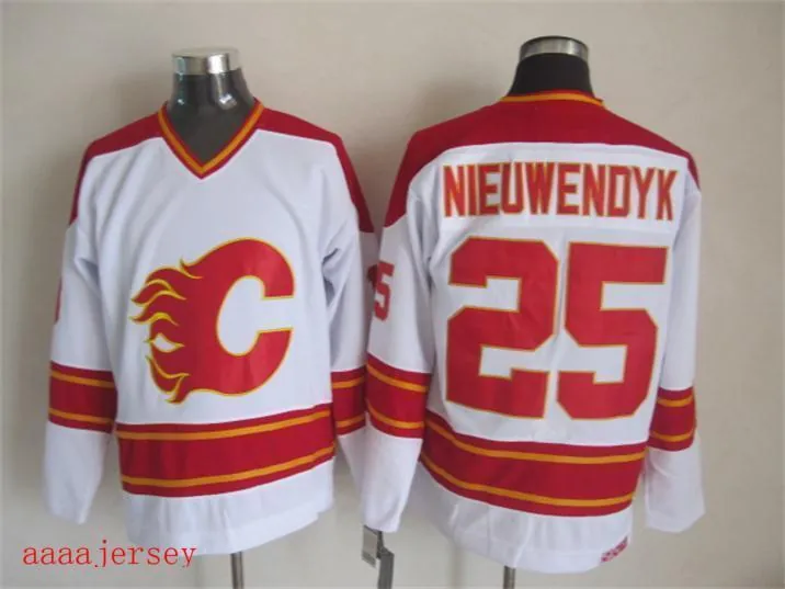 Calgary Flames retro ice hockey jersey M-3XL 卡加利火焰队复古冰球服 7