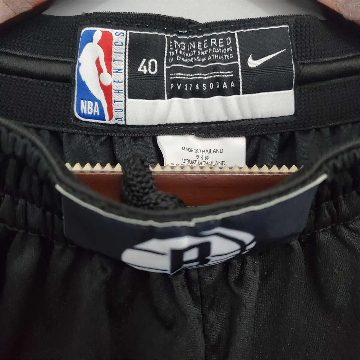 Brooklyn Nets City version black NBA shorts 1