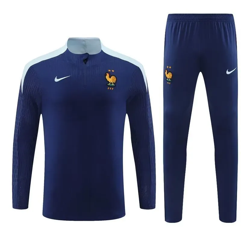 2024 France Player Long Sleeve Training Suit Football Shirts 3