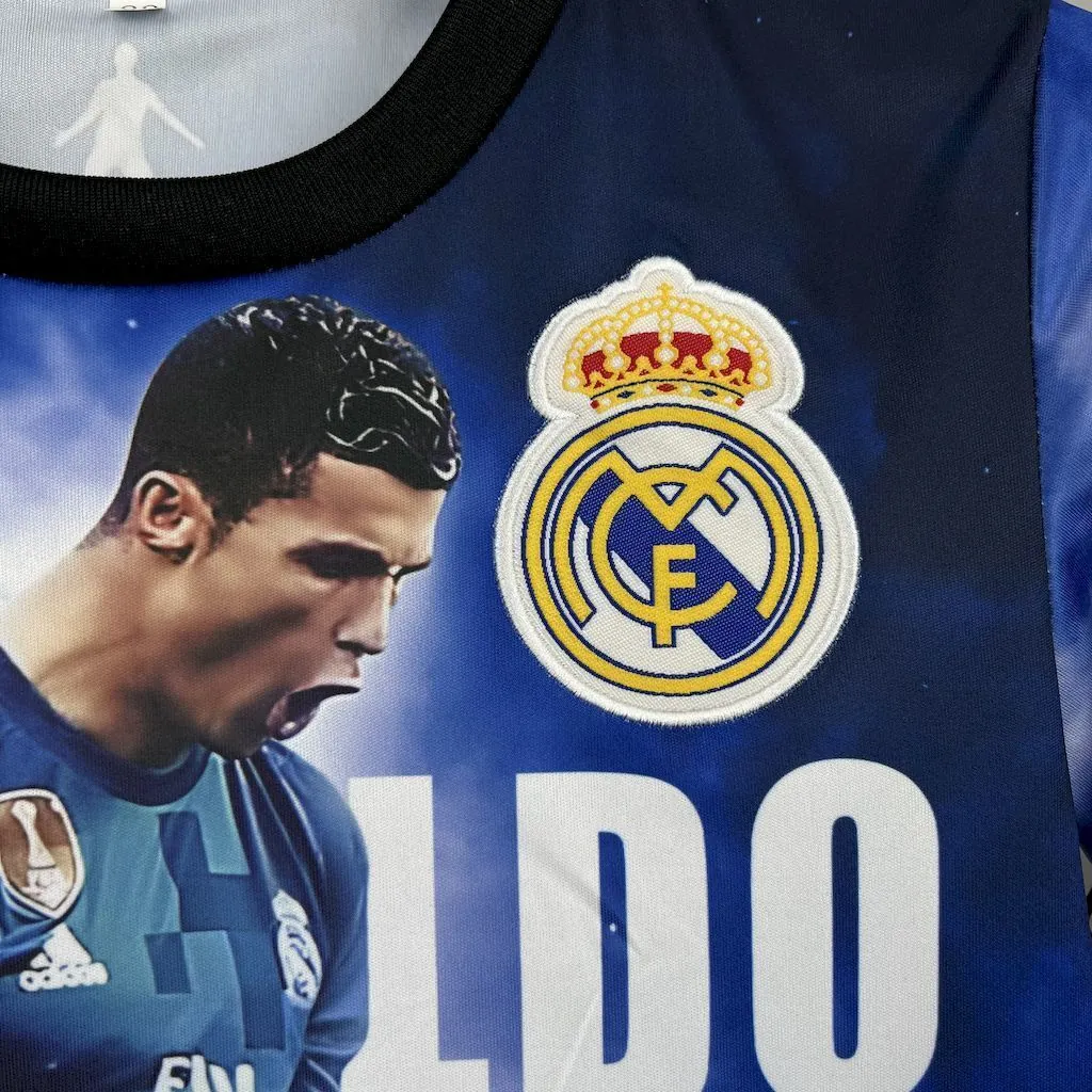 25-26 Cristiano Ronaldo Real Madrid Kid Kits Youth Apparels Soccer AAAAJersey Yupoo 5