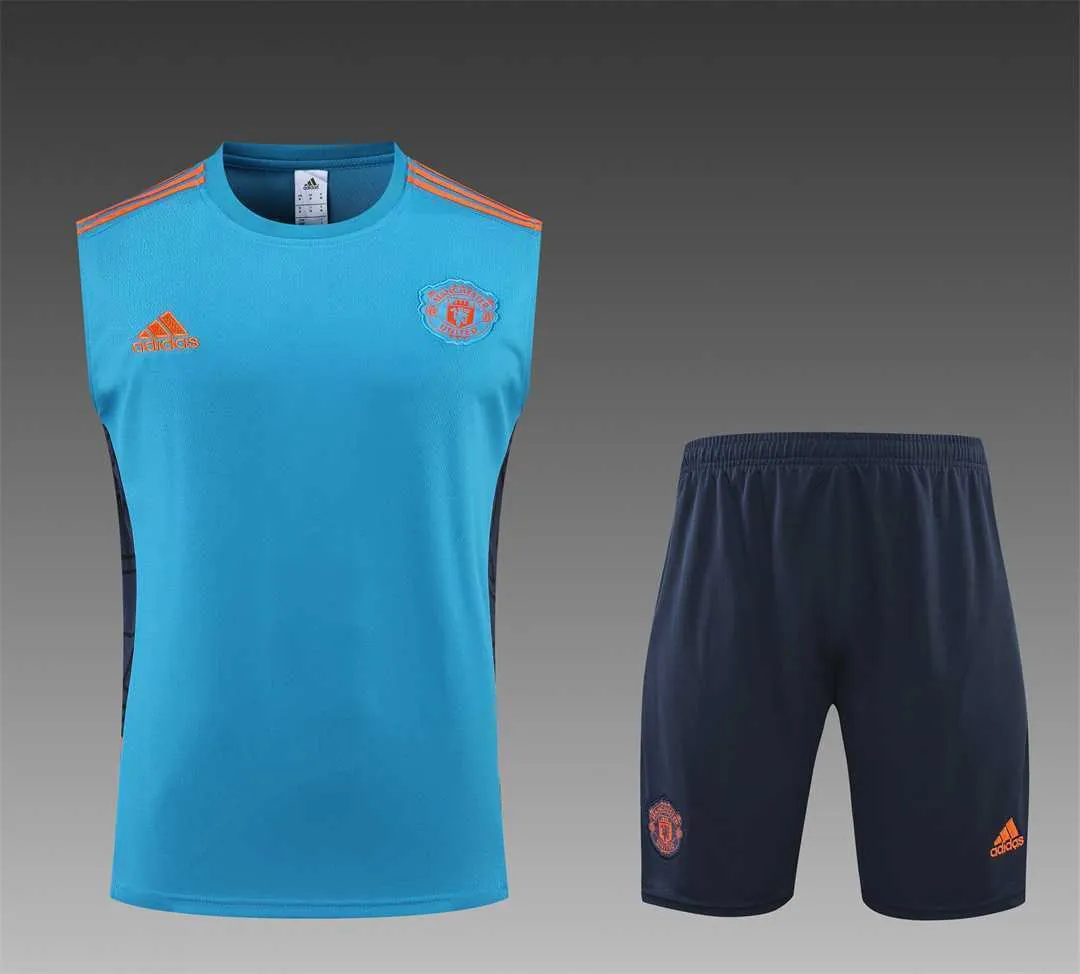 22-23 Manchester United vest training suit kit Blue 22