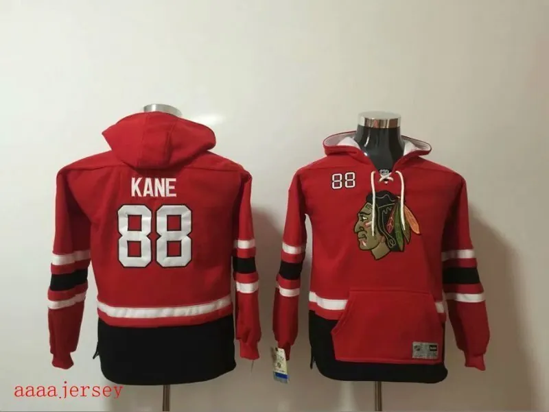 Chicago Blackhawks kids hoodie ice hockey jersey SM-LXL 芝加哥黑鹰队童装带帽衫冰球服 3