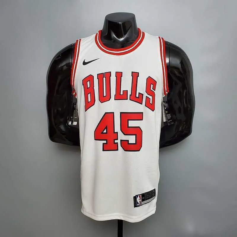 JDRDAN#45 Chicago Bulls white 8
