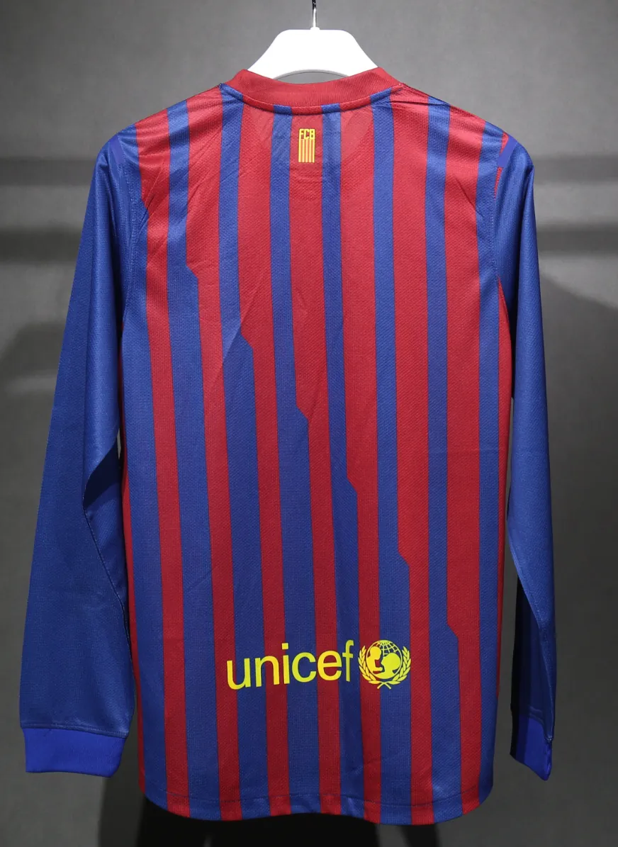 11-12 Barcelona Home Retro Kit Vintage Player Version Long Sleeve Shirt AAAAJersey Dropship Yup 3