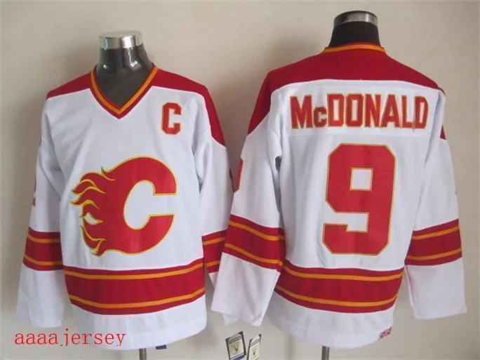 Calgary Flames retro ice hockey jersey M-3XL 卡加利火焰队复古冰球服 4