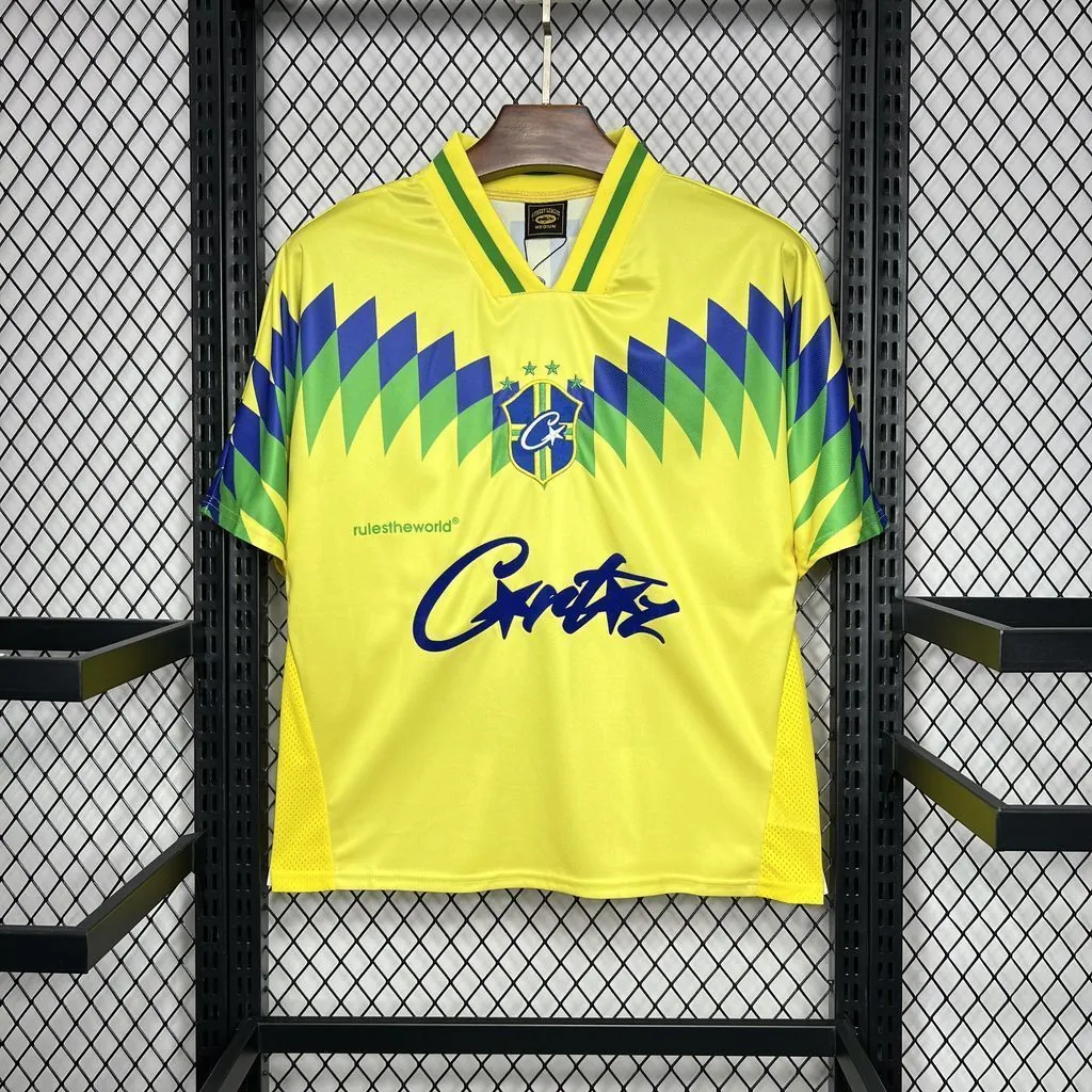 1995 Brazil Home Retro Corteiz Special Kit Vintage Shirt Soccer AAAAJersey Yupoo 7