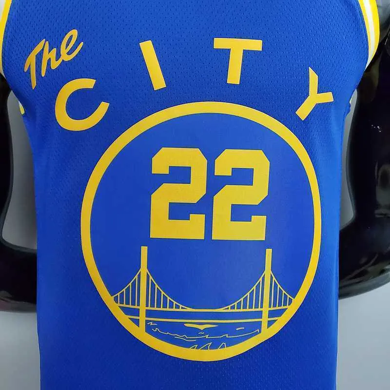 Tram version WIGGINS#22 Golden State Warriors blue 3