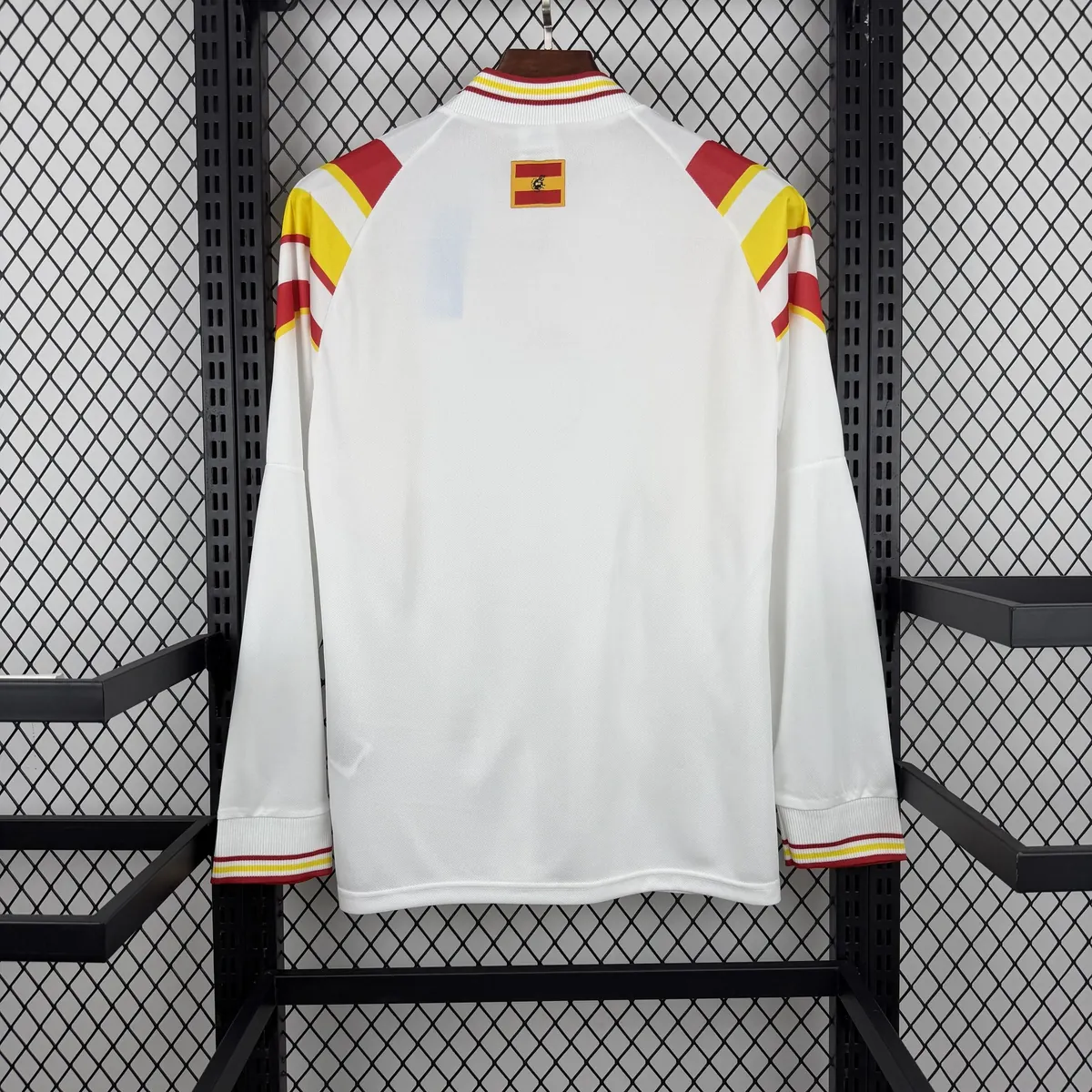 1996 Spain Away Mens Retro Kit Vintage Soccer Long Sleeve T-Shirt AAAAJersey Supplier Yupoo 8 2
