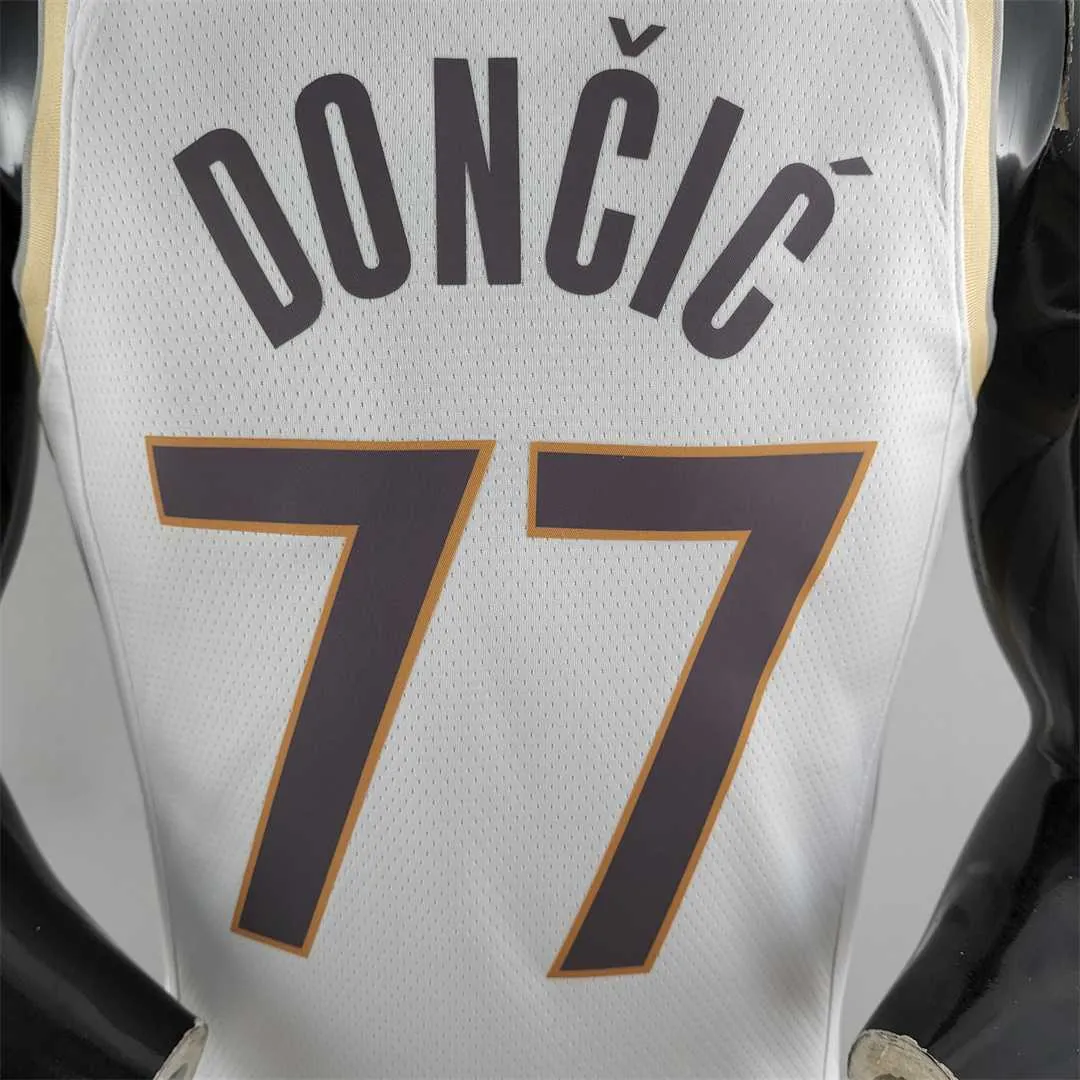 2020 Dallas Mavericks DONCIC#77 City Edition White NBA Jersey 8
