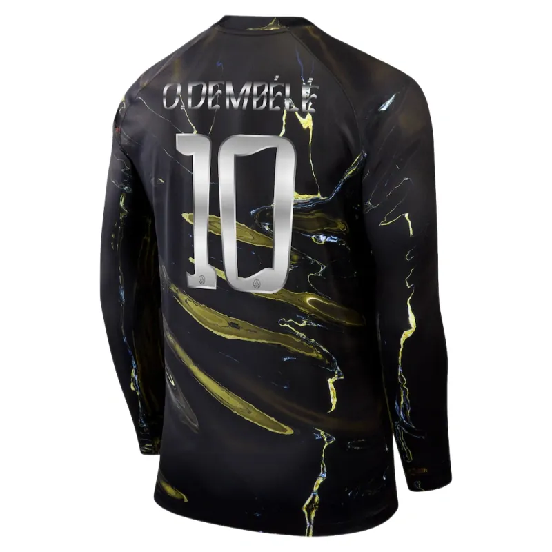 2025-26 PSG Jordan Night Edition Away Long sleev Football jersey Fan version AAAAJersey Supply Yupoo 1
