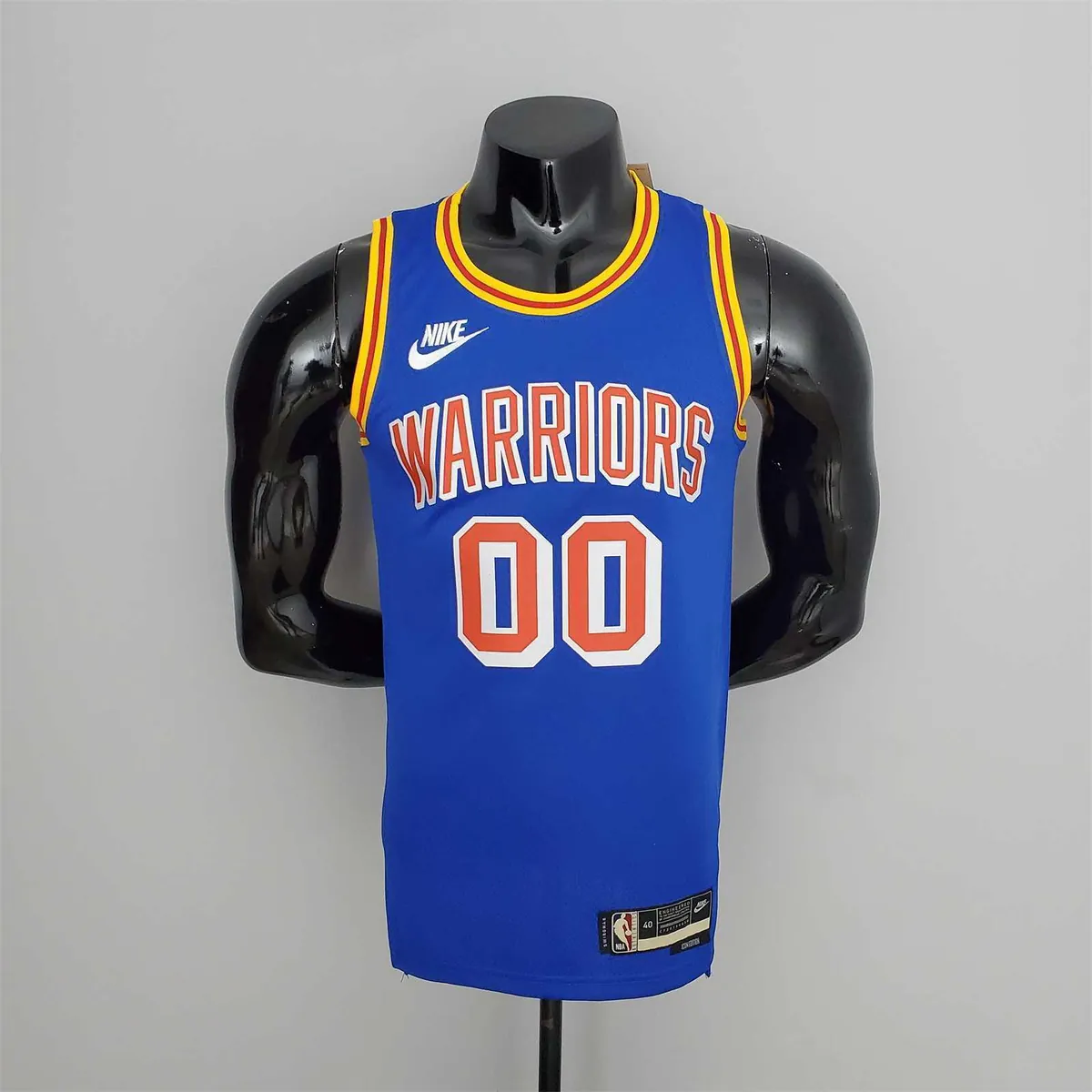 75th Anniversary Cuminga#00 Warriors Vintage Blue NBA Jersey 8