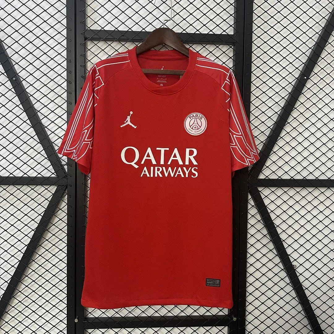 24-25 PSG Fourth Red Shirt Football Uniform AAAAJersey Dropship Yupoo 8