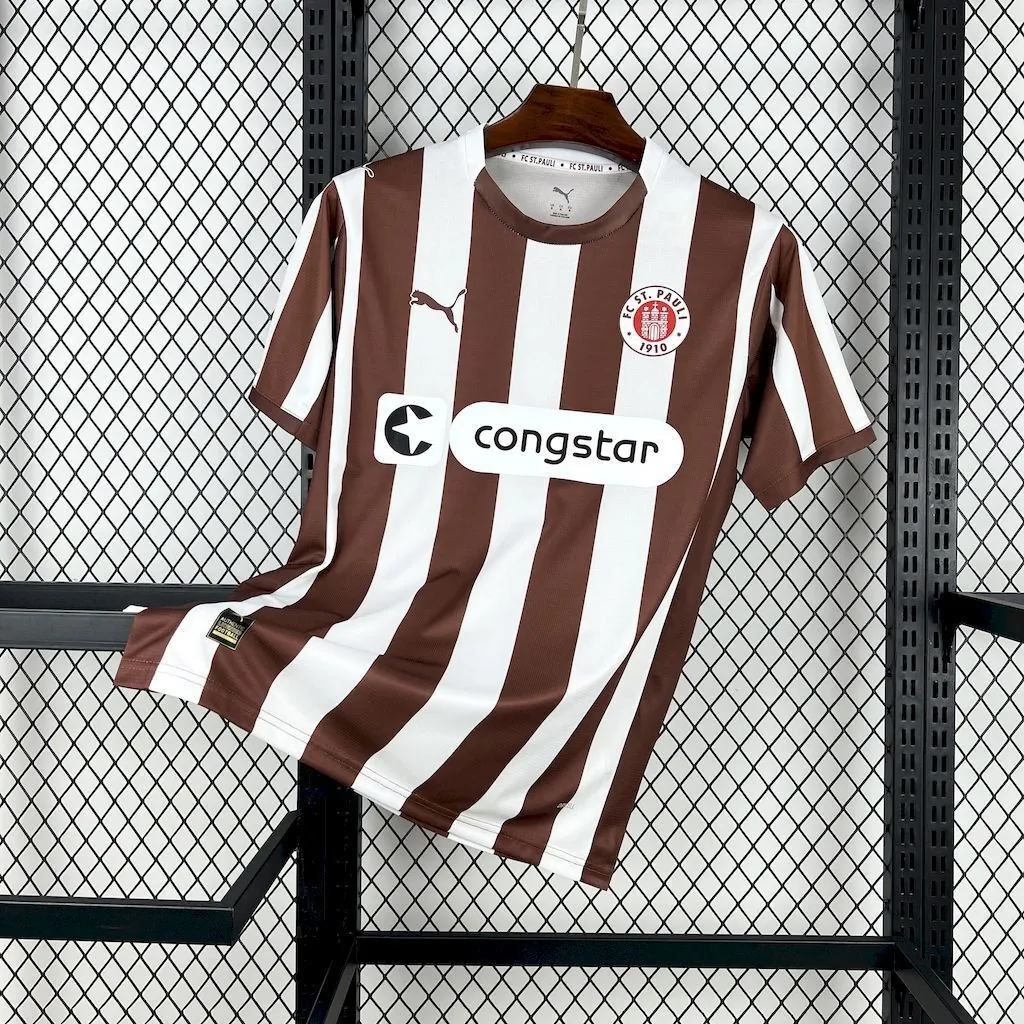 25-26 St Pauli Home T-Shirt Football Apparels Soccer AAAAJersey Yupoo S-2XL 7