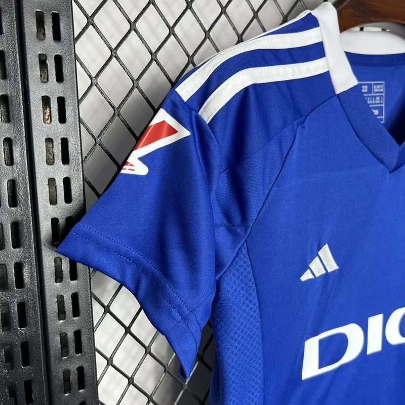 24-25 Real Oviedo Home Kid Kits Youth Apparels Football AAAAJersey Yupoo 1