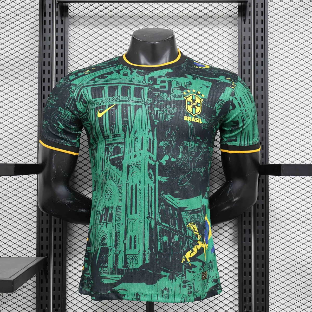 2024 Brazil Green Church Special Edition Player Version Shirt AAAAJersey Supplier Yupoo 6