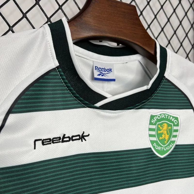 01-03 Sporting Lisbon Home Retro Kid Kits Youth Apparels Football AAAAJersey Yupoo 6