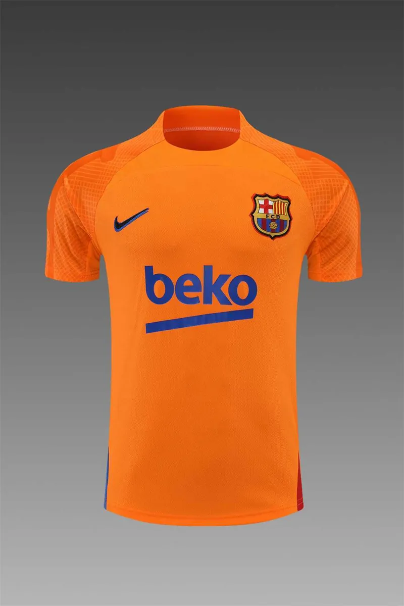 22-23 Barcelona training suit short sleeve kit orange 19