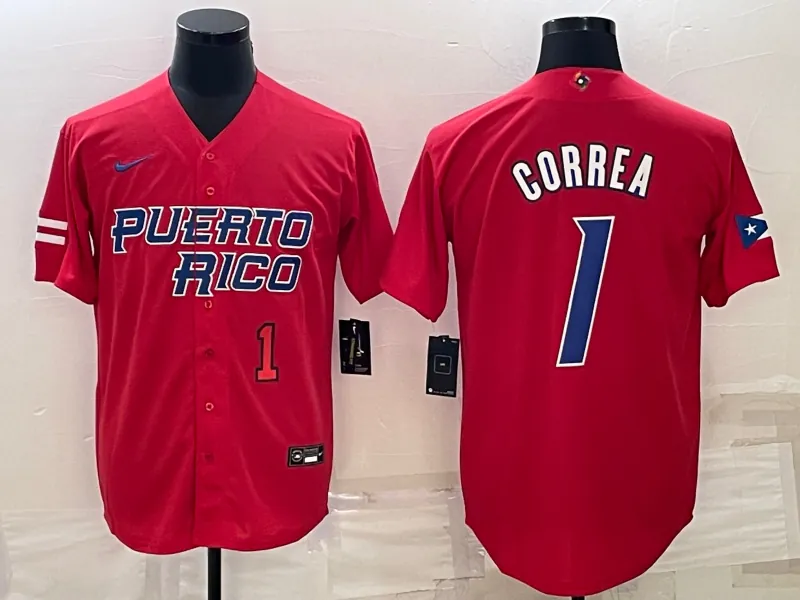 Puerto Rico 2023 World Cup Baseball Jerseys 57