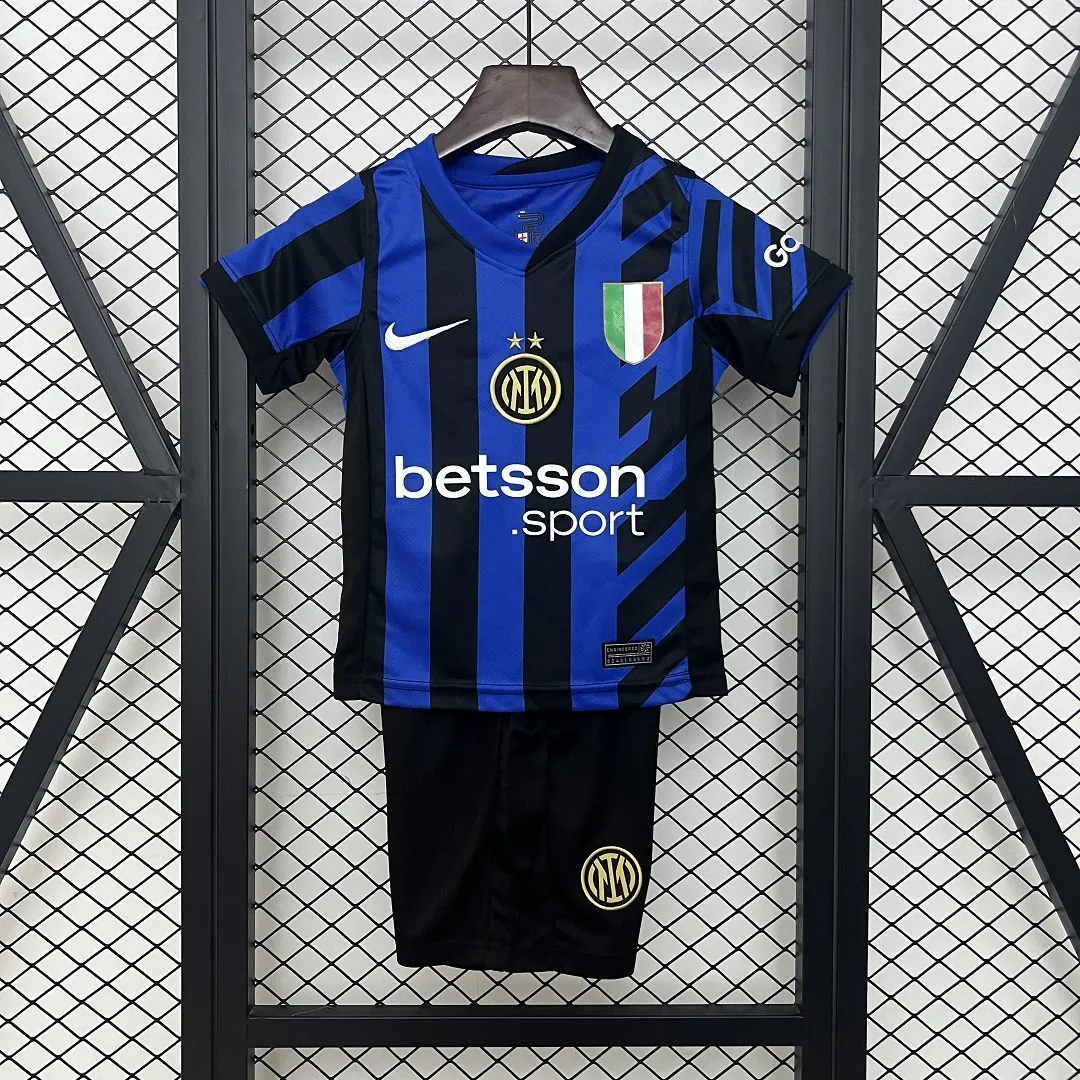 24-25 Inter Milan Home Kid Kits Youth Apparels Football AAAAJersey Yupoo 10