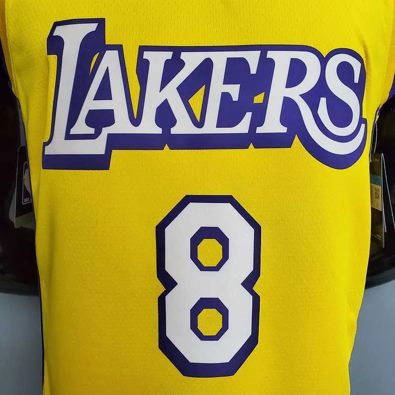 Bryant #8 Lakers V-neck City Edition yellow 5