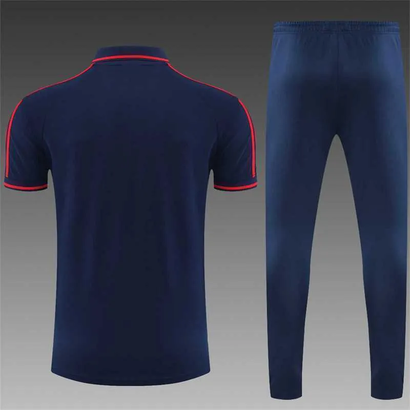 Polo Bayern sapphire blue and red three sides 16