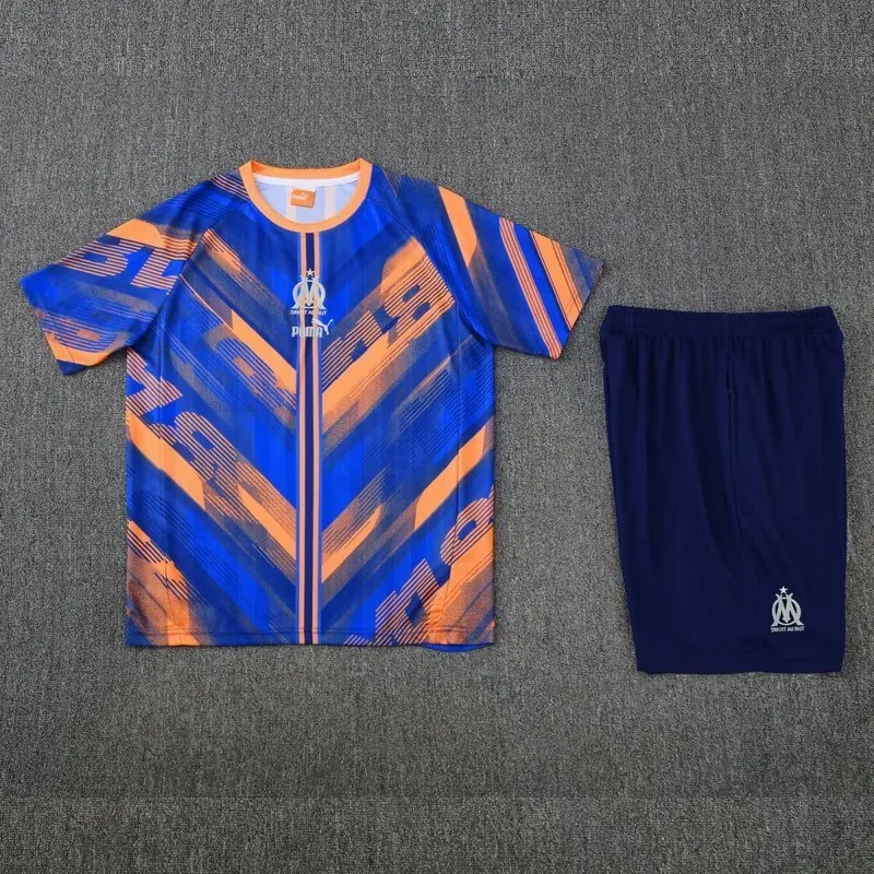 25-26 Marseille Blue&Orange Training Kits Football Tracksuits 1