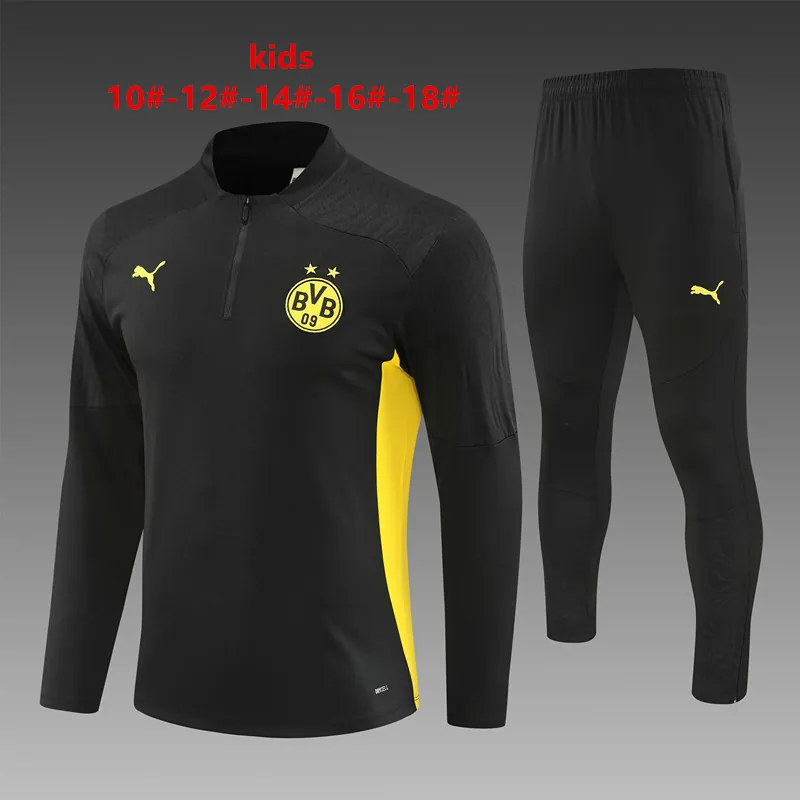 24-25 Dortmund Kids Long Sleeve Training Suit Football Shirts 1
