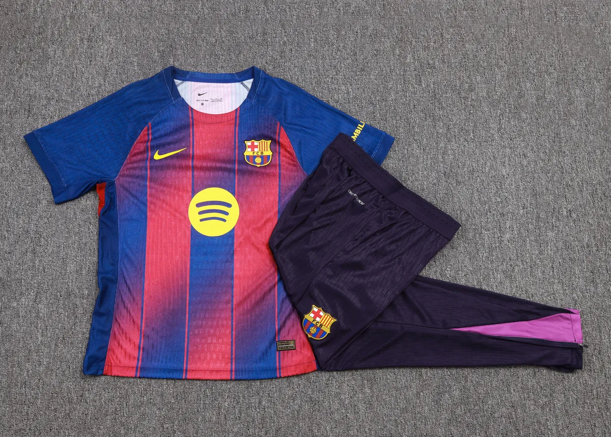 25-26 Barcelona Home Player Version Training Kits Football Tracksuits 2