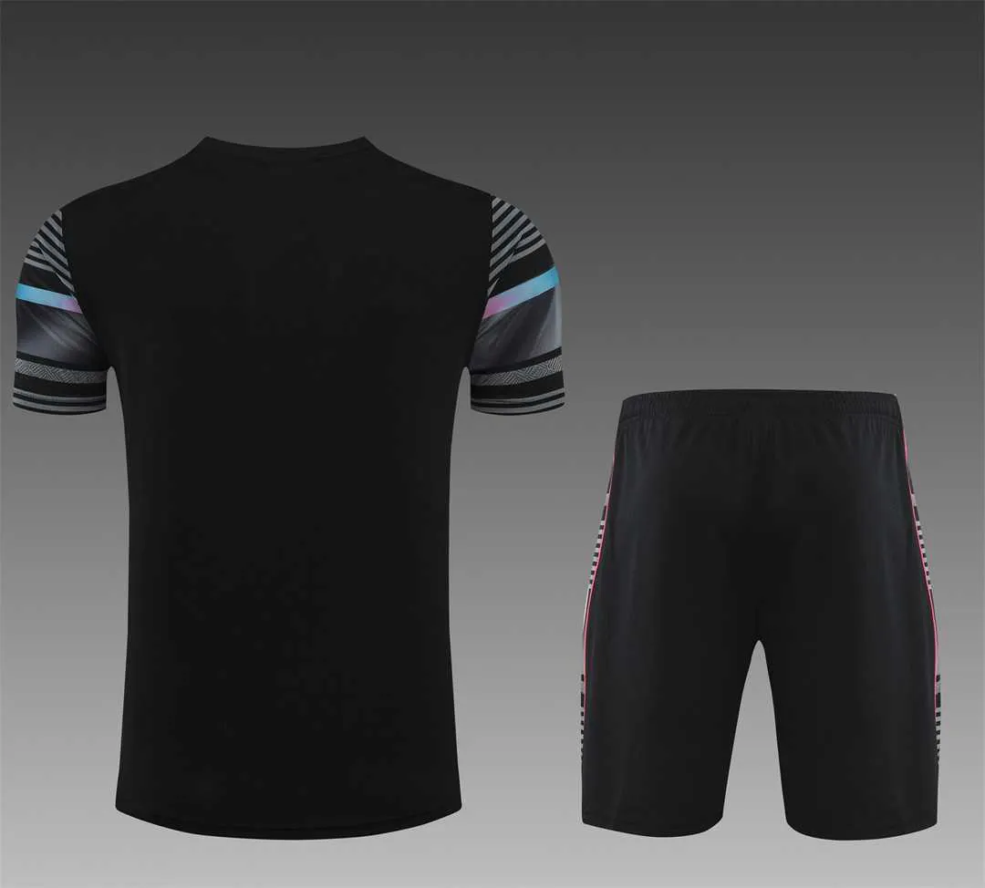 22-23 Manchester City Training Wear Short Sleeve Kit Black 9