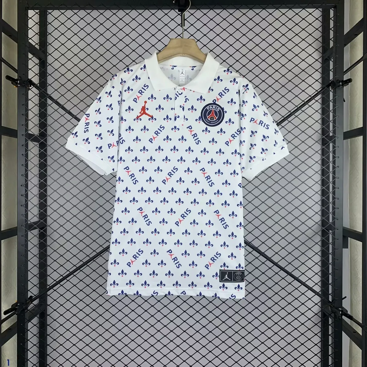24-25 PSG Polo Jordan Co branded white Polo Shirt Soccer AAAAJersey Dropshipping Yupoo 2