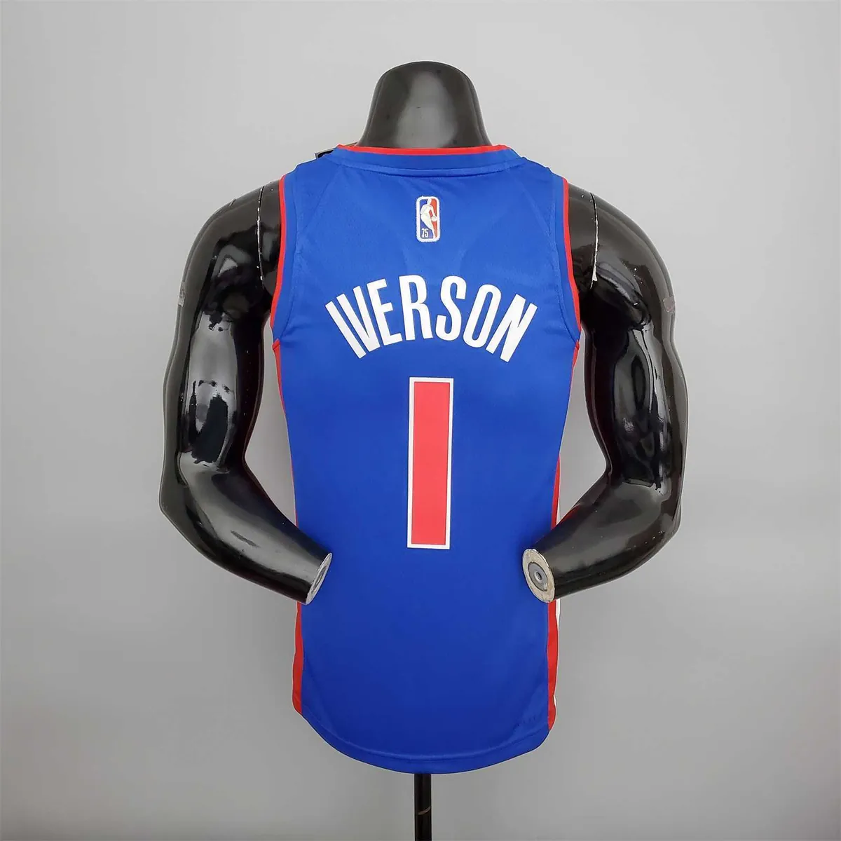 75th Anniversary Iverson #1 Pistons Blue 6