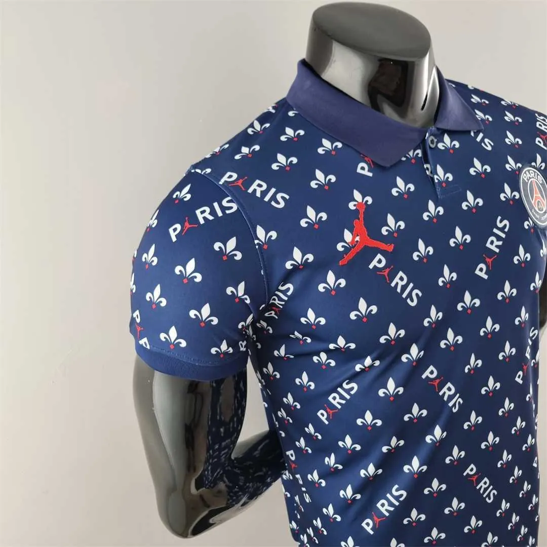 PSG Polo Jordan co branded blue 8