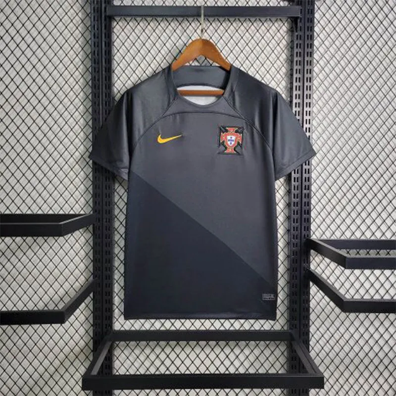 2023 Portugal Black S-XXL Cheap Soccer Jerseys 7
