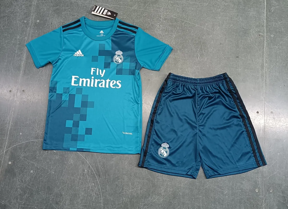 17-18 Real Madrid Third Away Retro Kids Kit Size-16-28 Soccer Jersey Yupoo 3