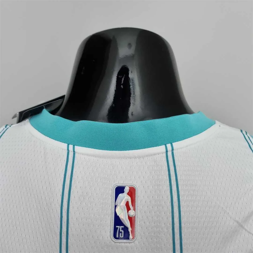 75th Anniversary BALL #1 Charlotte Hornets White NBA Jersey 6