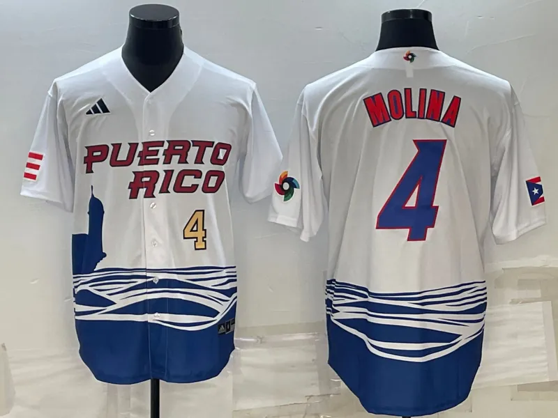 White Puerto Rico 2023 World Cup Baseball Jerseys 25