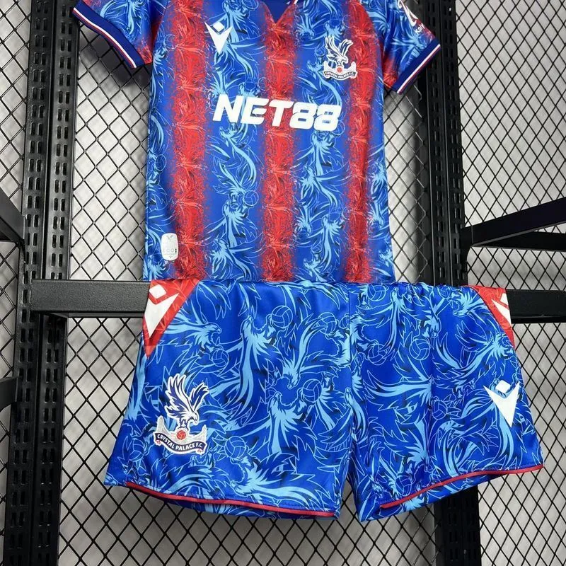 24-25 Crystal Palace Home Kid Kits Youth Apparels Sport AAAAJersey Yupoo 3
