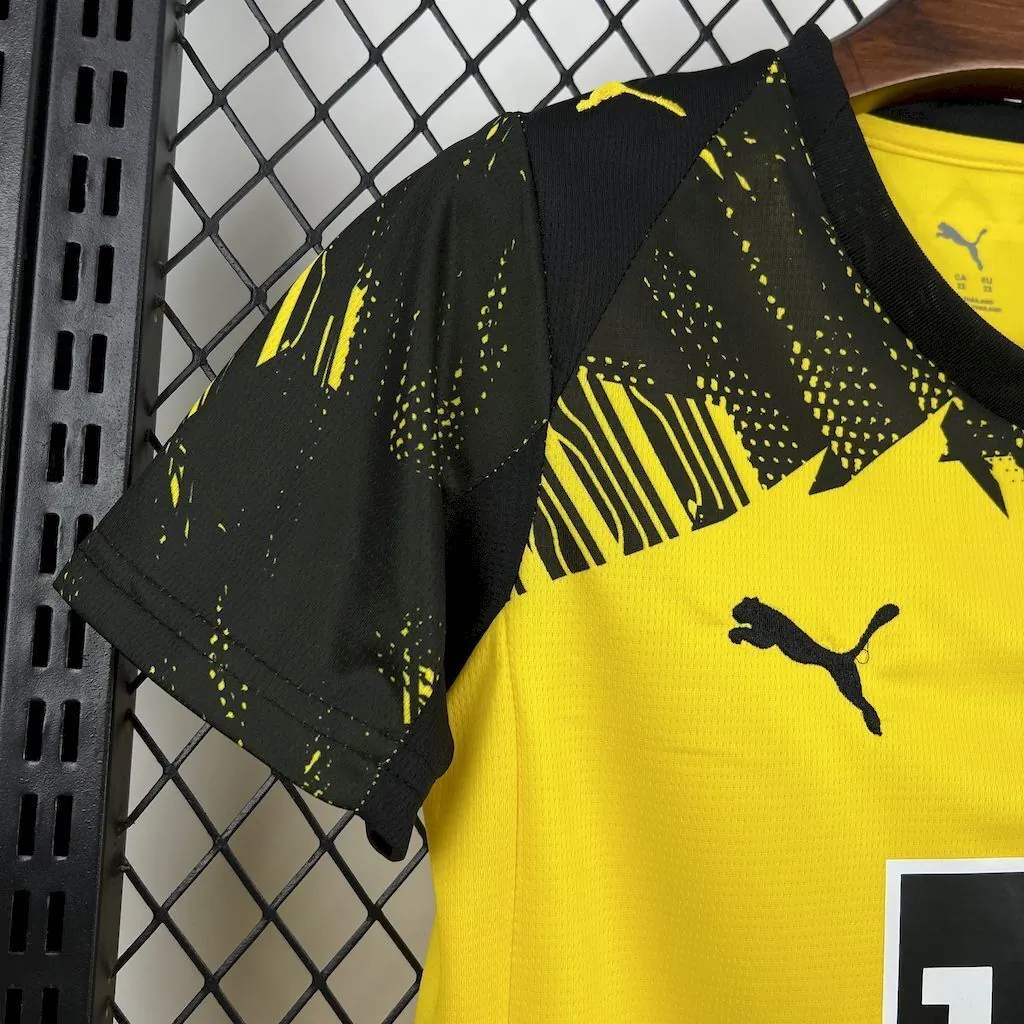 25-26 Borussia Dortmund Home Kids Kits Youth Apparels Yellow AAAAJersey Supplier Yupoo 7