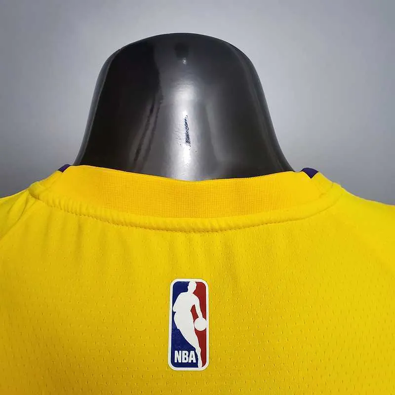 James #6 Lakers V-neck City Edition yellow 8