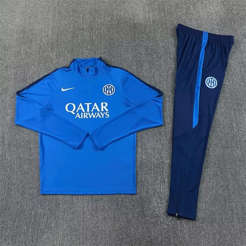 26-27 Inter Milan Mens Kit Color Blue Half Pull Training Suit Yupoo 7 7