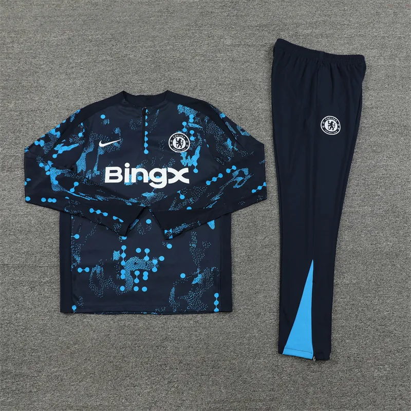24-25 Chelsea Long Sleeve Training Suit Football Shirts 1
