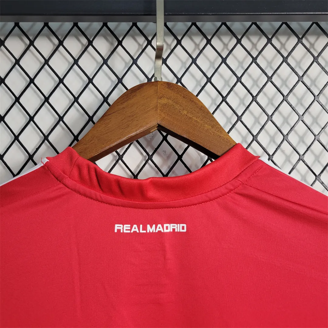 11-12 Real Madrid red away long sleeve 7