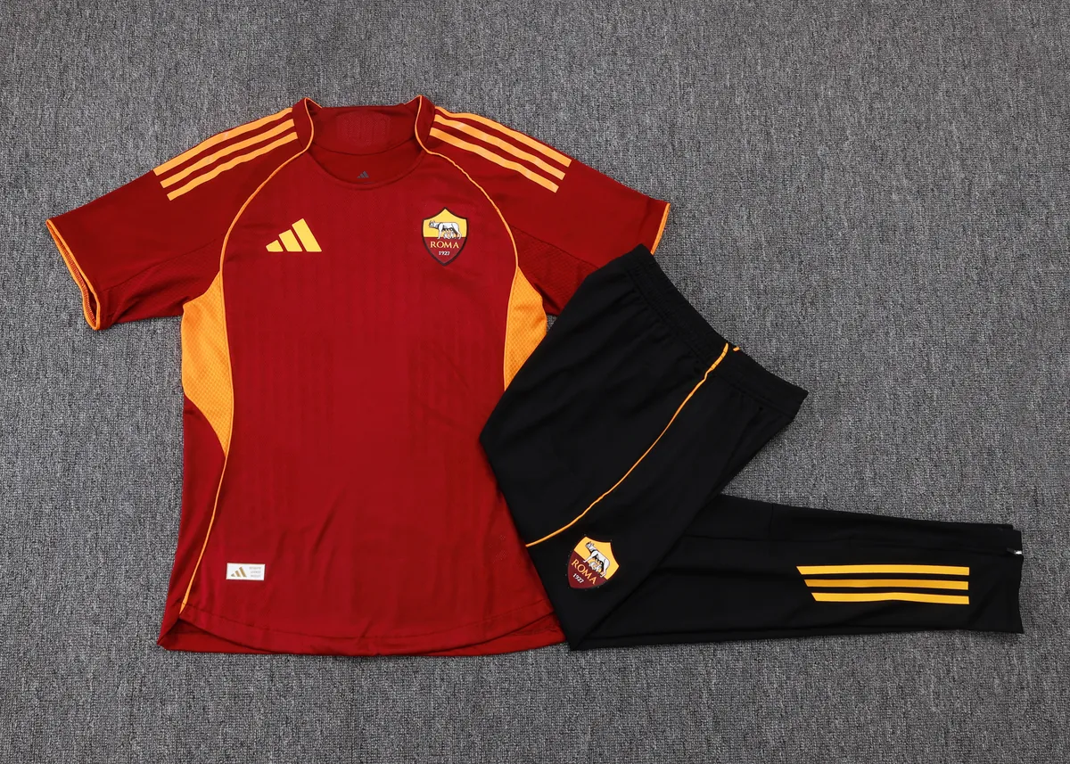 25-26 Roma Home Player Version Training Kits Football Tracksuits 4